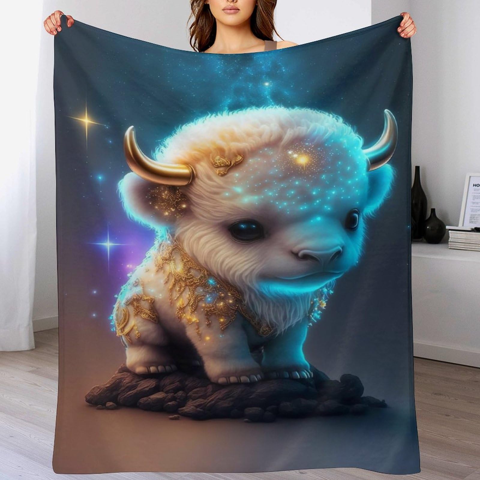 Decke Süße Kuh Decke Tagesdecke - Weiche Flannel Decke Mit Muster Sofadecke - Baumwolldecke Wohndecke Sofaüberwurf Bettüberwurf（180×200cm）