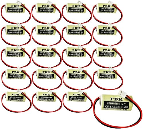 Paquete de 20 baterías de litio no recargables de 3V CR17335SE 1800mAh para FDK CR17335SE 3V Epson Robot Controller RC Series Batería R13B060003 con