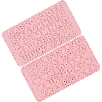 Set of 2 Silicone Letters for Fondant and Chocolate