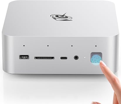Beelink GTI14 AI Mini PC, Intel Core Ultra 9 185H 16T/22C, up to 5.1GHz, 64GB DDR5 2TB PCIe4.0 SSD Mini Desktop Computer, Dual 2.5G LAN/Fingerprint Sensor/WiFi 7/ BT5.4/USB4.0/ 145W PSU Gaming PC