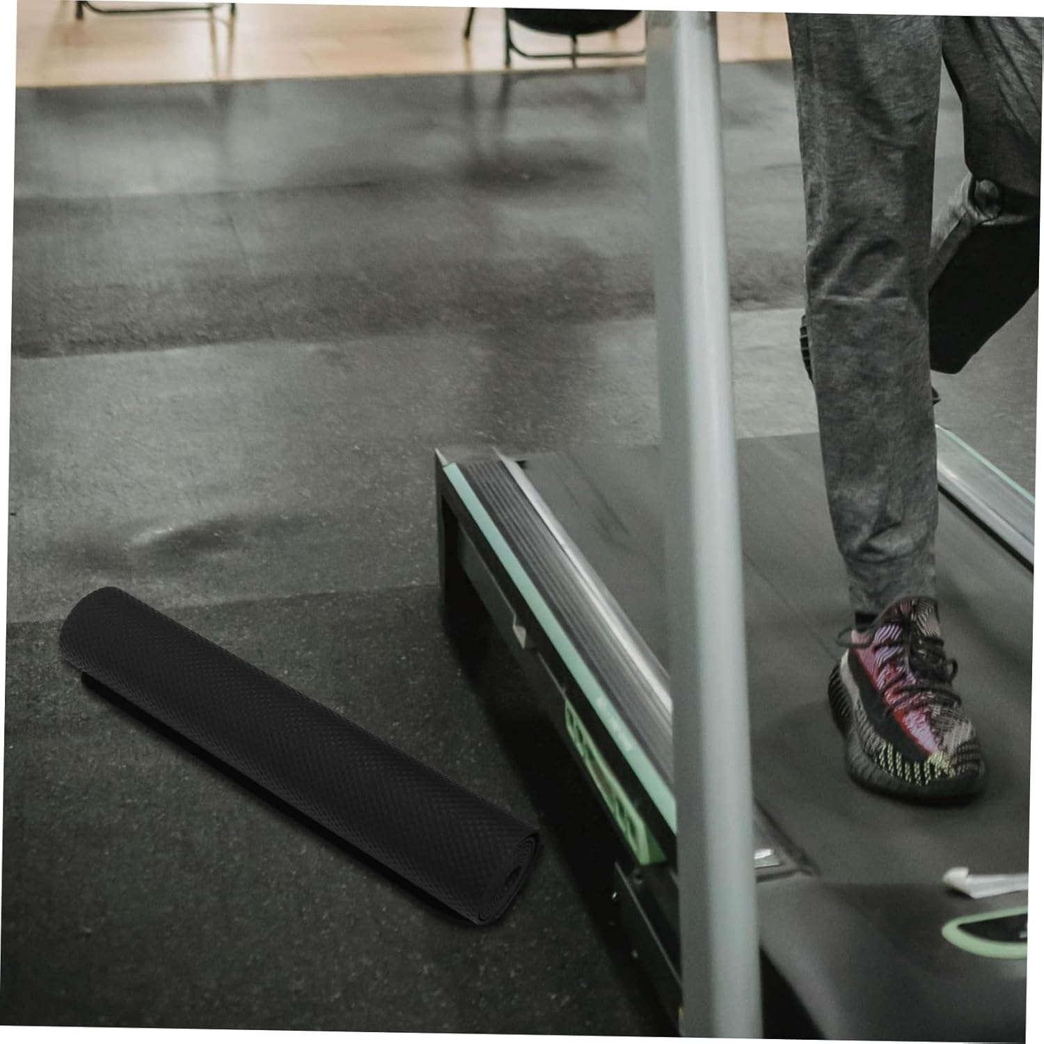 TOYANDONA Extra Long Treadmill Mat Non Slip High Rebound Exercise Pad for Home Gym Shock Absorption Noise Reduction for Treadmill Exercise Equipment