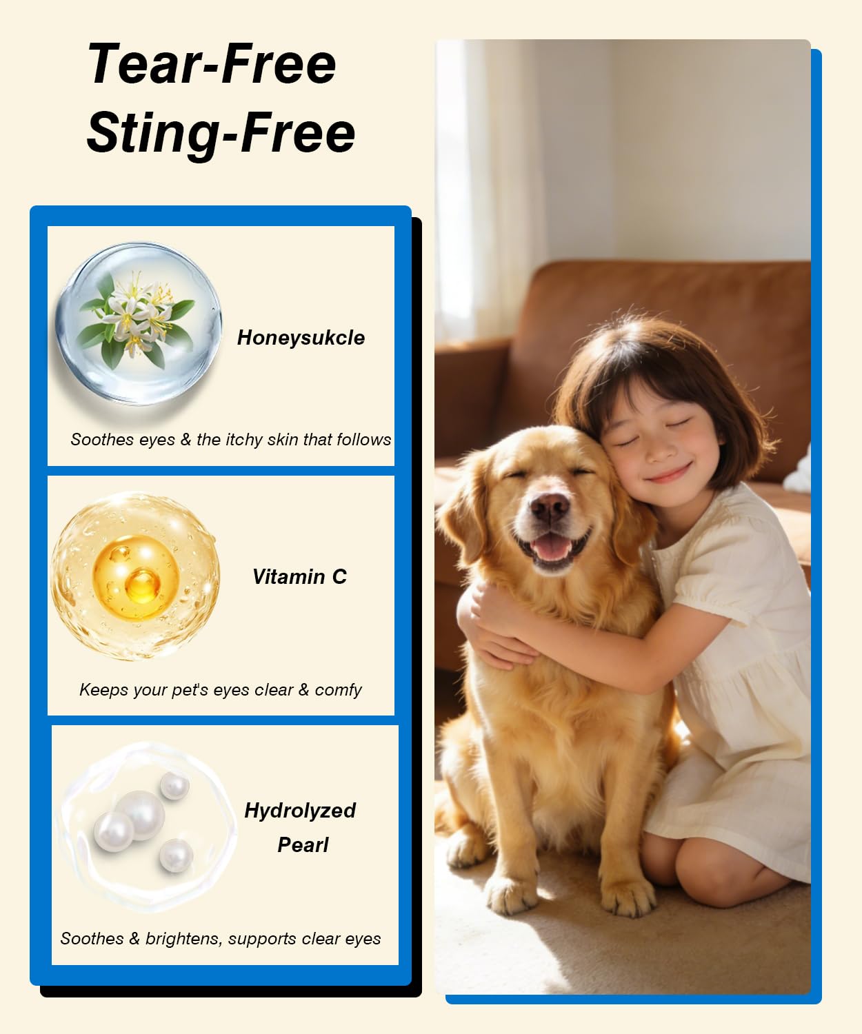 BiesmoCataract Drops for Dogs | Pet Dog Eye Drops for Relieving Eye Itching and Clean Tear Stains | Improving Clarity | All Natural Safe Pet Eye Health Care | Pet Tear Stain Removal — Amazon image 6