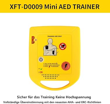 Mini AED Training Device German XFT AED Trainer First Aid Teaching Device for AED Training AED Teaching Device with CPR Teaching Device for Defibrillator Trainees Beginners (XFT-D0009)