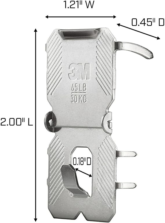 3M CLAW (TM) 29,5 kg. Spot İşaretleyicili Alçıpan Resim Askısı, Oda Dekoru ve Ofis Dekoru için Ağır Asma Çözümü, Aynalar veya Büyük Sanat - 3'lü Paket