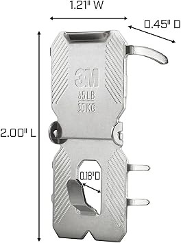 3M CLAW (TM) 29,5 kg. Spot İşaretleyicili Alçıpan Resim Askısı, Oda Dekoru ve Ofis Dekoru için Ağır Asma Çözümü, Aynalar veya Büyük Sanat - 3'lü Paket