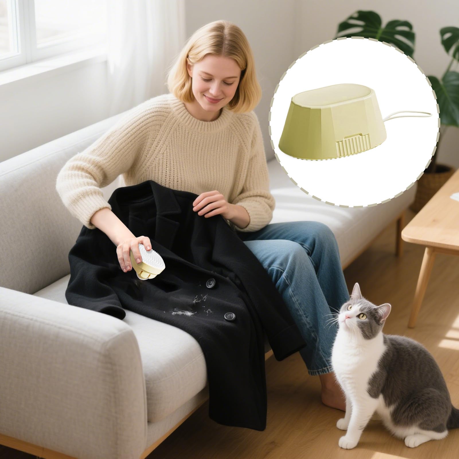 Fusselroller Für Tierhaare Haushaltsreinigungswerkzeug, Fellentferner, | Tragbarer Tierhaarentferner Haushaltsreiniger, Sofas, Bett, Autoinnenraum, Teppiche,