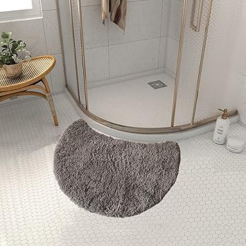 Amazon.com: FUYILIFE Quadrant Curved Bath Mat, Semi Circular Shower Mat ...