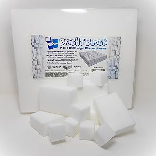 Bright Block Pick-a-Brick Magic Cleaning Eraser Sponges | Select Your Size High Density Melamine Scrubbers for The Bathroom, Kitchen, Floors, Baseboards, Grout, Magic Marker, Walls & More