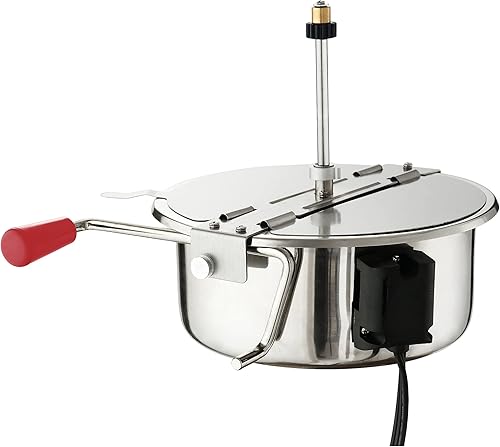 Miniatura 6 de Great Northern Popcorn - Máquina de palomitas de maíz con carrito de 8 onzas con hervidor de acero inoxidable, cubierta calentada y cajón de viejas