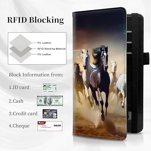 Vista 90 de Funda para chequera personal con diseño de tortuga marina verde, funda de piel sintética para hombres y mujeres, con ranuras para tarjetas, soporte