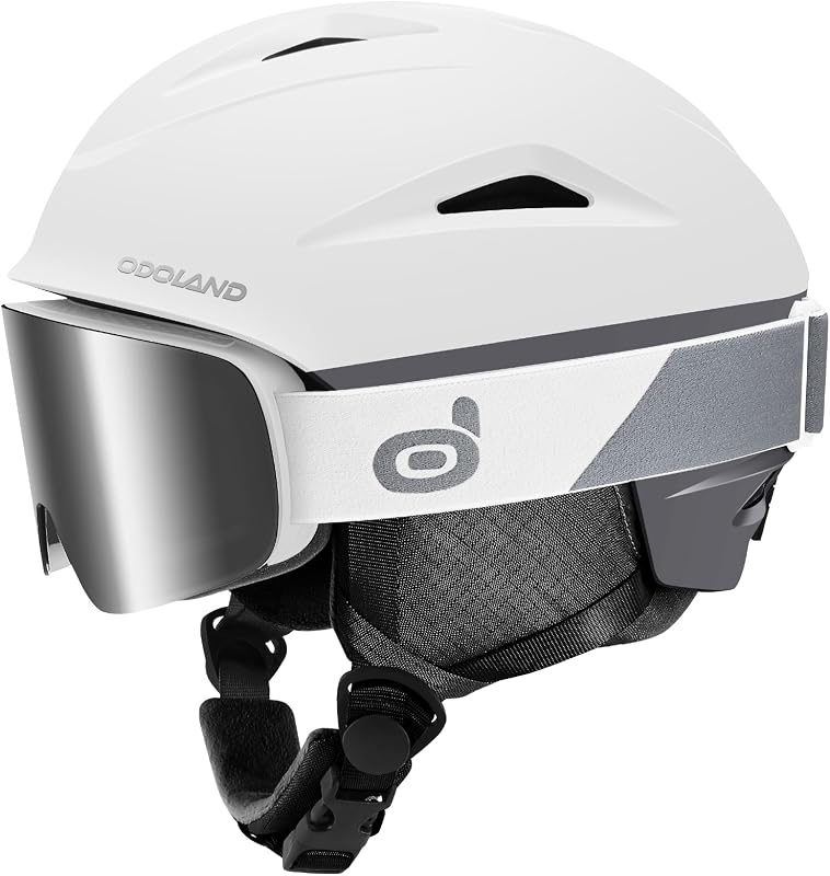 Ski Helmet, Snowboard Helmet with Ski Goggles for Adults and Youth, Audio Compatible, Shockproof, Windproof, Safety Snow Sports Helmet and Protective Glasses for Men Women