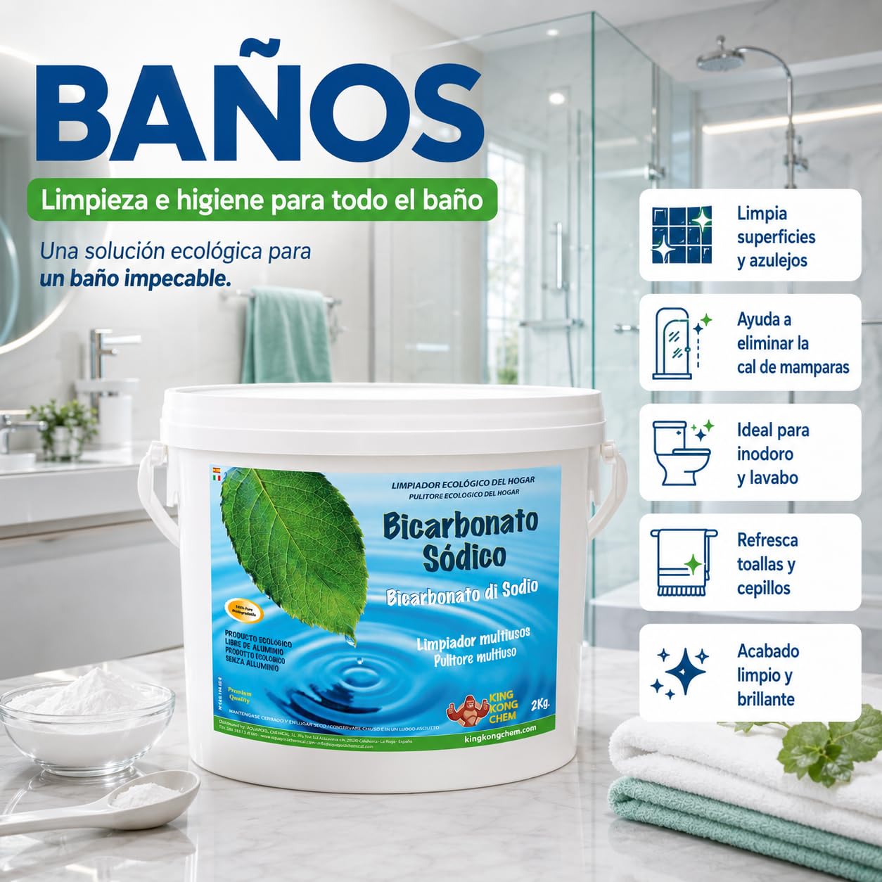 Bicarbonato de Sodio 5 kg Limpiador Ecológico Hogar DIASA