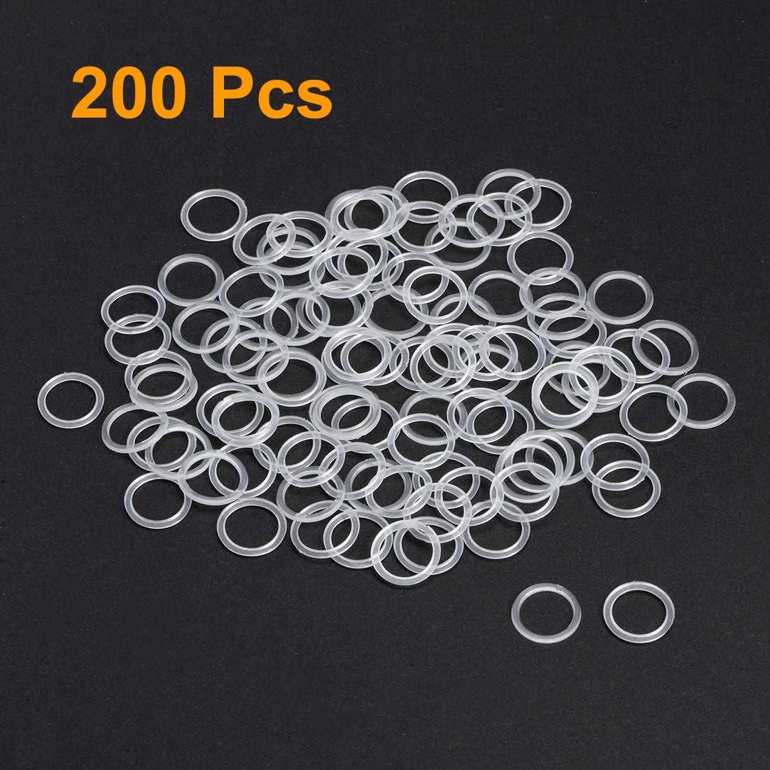 sourcing map Nylon Flat Washers M10 13mm OD 10mm ID 1mm Thickness Sealing Gasket for Faucet Pipe Water Hose Clear, Pack of 200 - Image 3