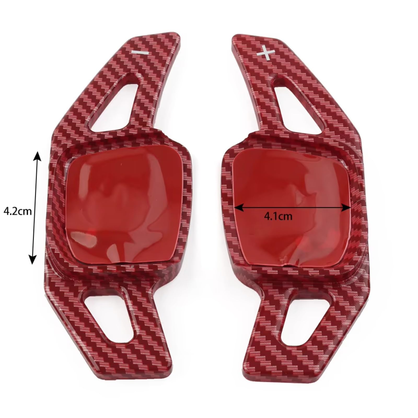 Levas De Cambio En El Volante Compatible Con VW Para Atlas 2018-2022 Para Teramont 2018-2022 Para Arteon 2017-2022 Extensión Palanca Cambios Para Volante Coche Fibra Carbono(Red)