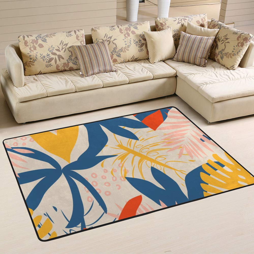 Tapis d'été lumineux Ruchen durable de style jungle tropicale