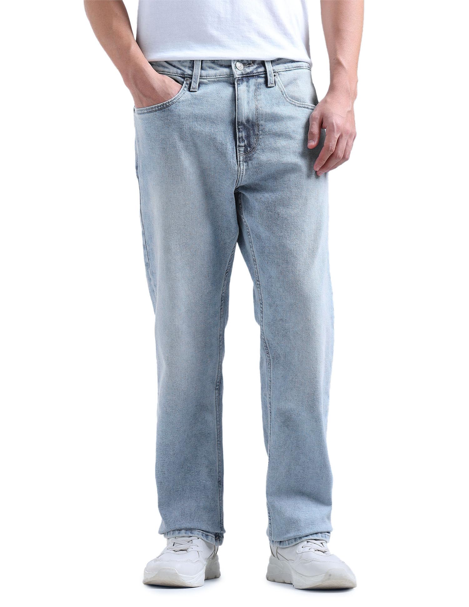 flying machine Men's Straight Fit Jeans| Solid | Mid Rise | Stretchable | Jeans for Man-picture-16