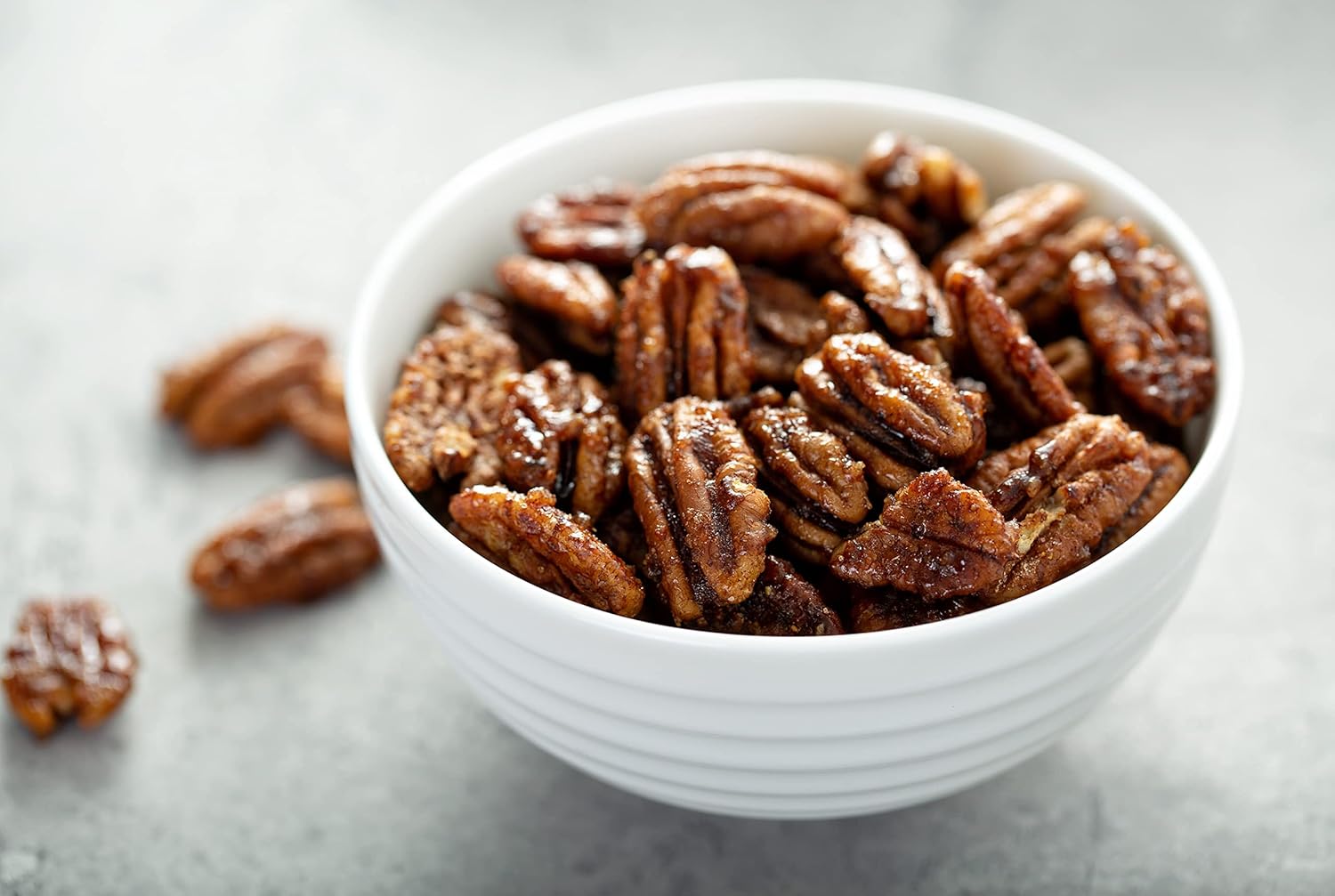Honey Glazed Praline Cinnamon Georgia Pecans (2 Lbs.) Non-Dairy - Small Batch Roasted & Candied - Southern Tastiness - Handpicked for Freshness - All Natural, Lactose Free - Farm Fresh Nuts Brand.