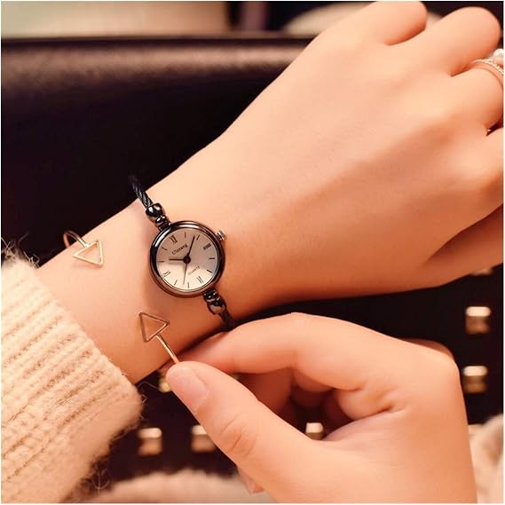 ladies watches Small Gold Bangle Bracelet Luxury Watches Stainless Steel Ladies Quartz Wristwatches Fashion Casual Women Dress Watch Wristwatch (Color : Gold)