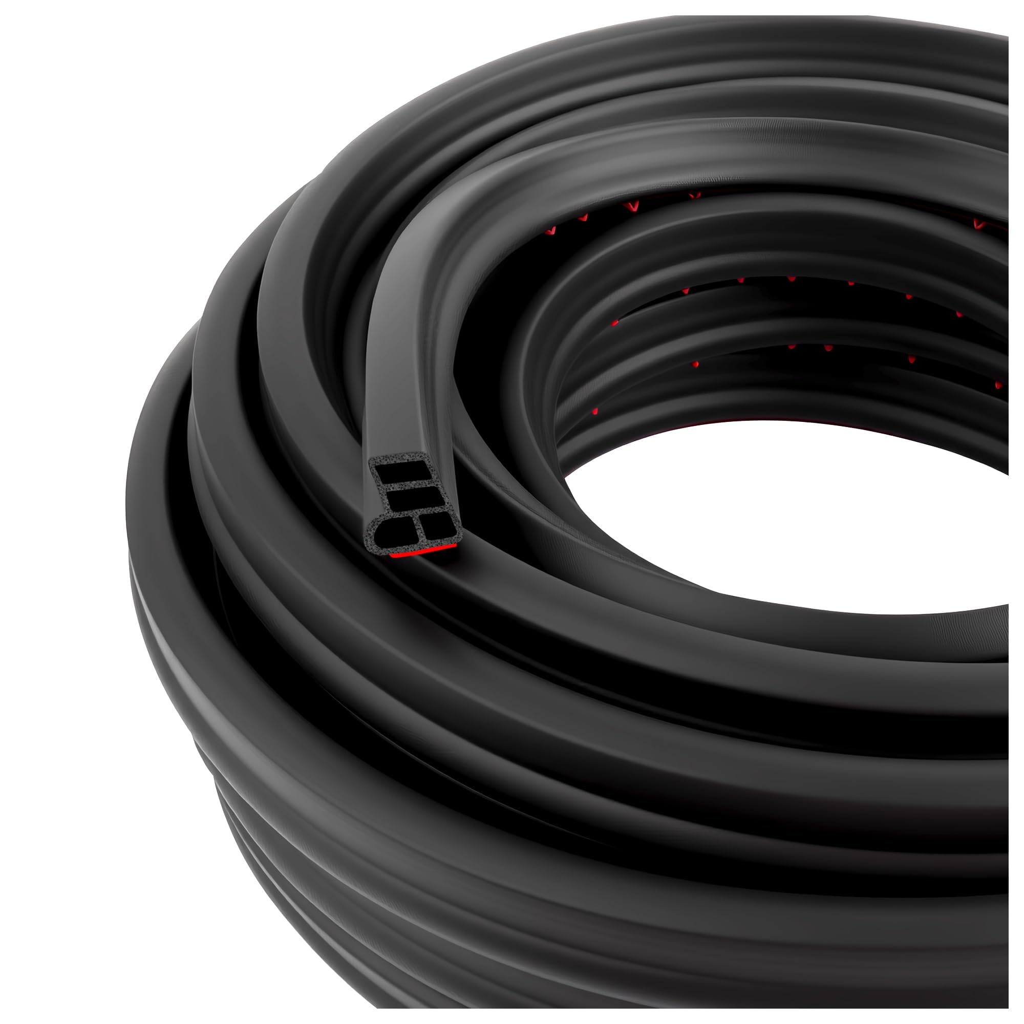 ocpcrn Car Door Rubber Sound Insulation Sealing Strips for Toyota Prius III FL 2012-2016, Soundproof&Self Adhesive Automotive Weather Stripping Car,Easy Installation,Hood + trunk10M