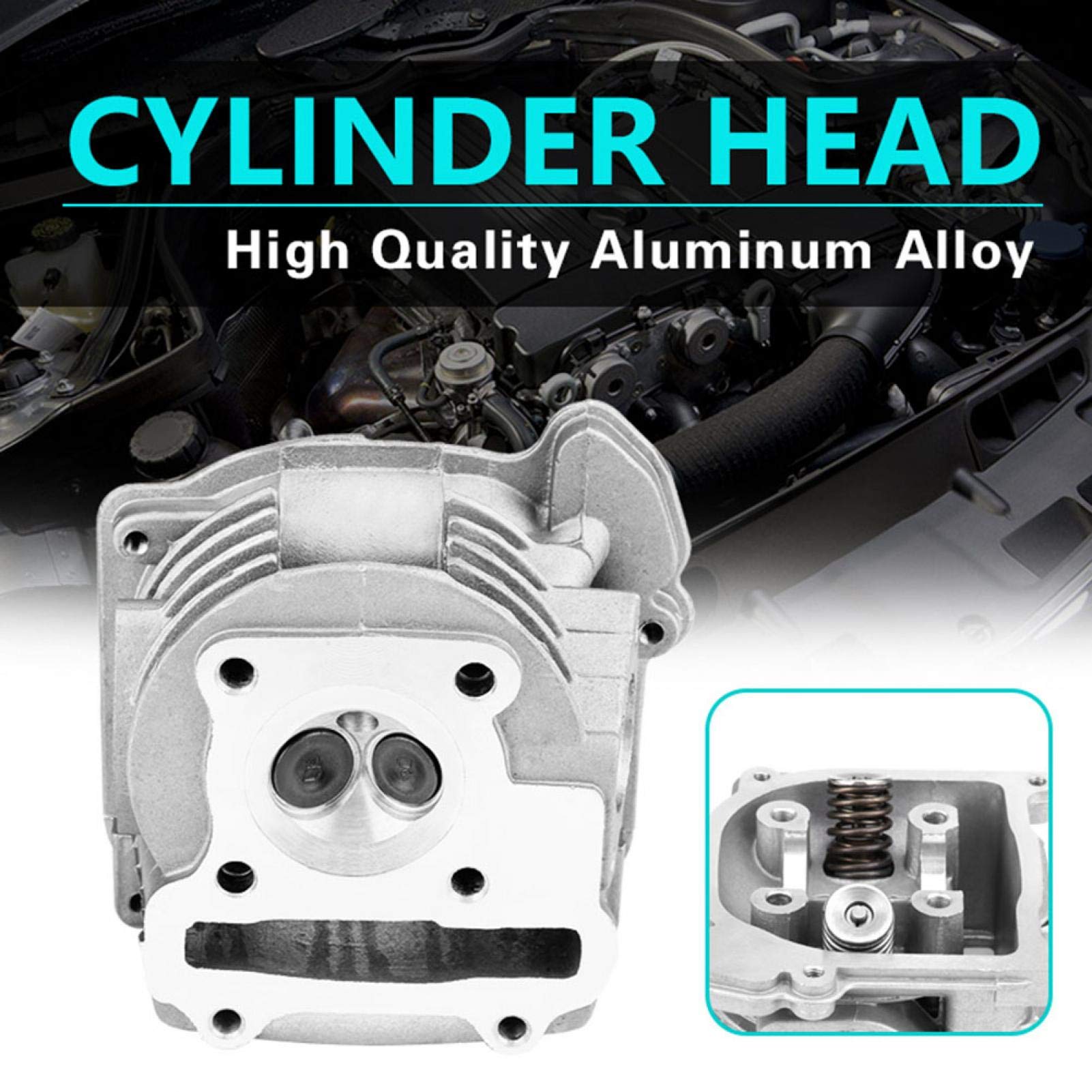 Motorzylinderkopf, Motorzylinderkopfbaugruppe, 47mm Fit für Gy6 72cc 80cc 4 Takt 139Qmb/139Qma