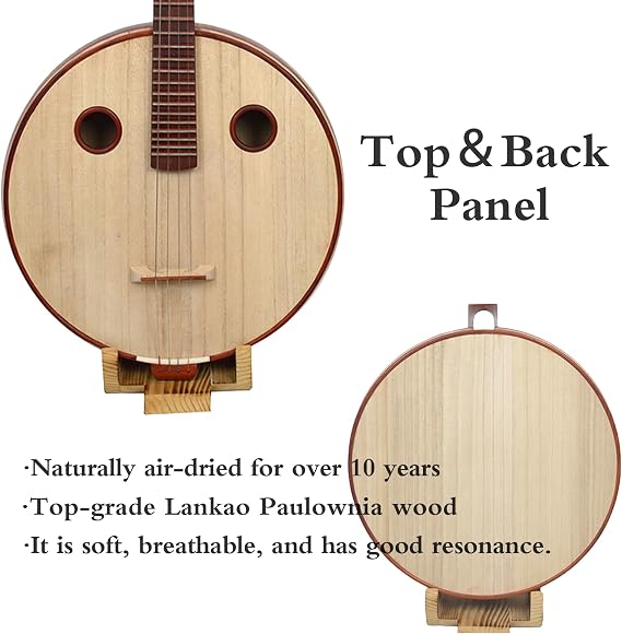 Perfomers Rosewood ZhongRuan,Chinese Ruan Lute Instrument,Set for Beginner