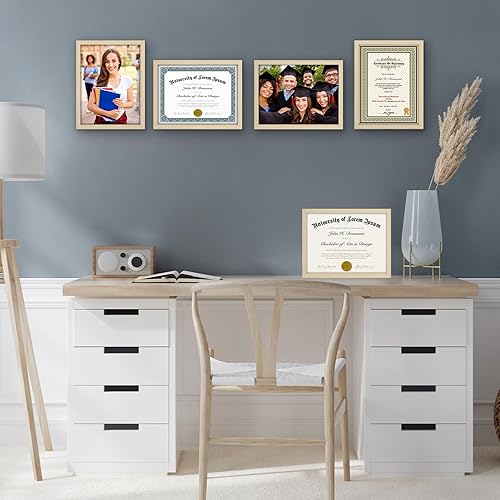 Vista 291 de Americanflat Portarretratos de 5 x 6 pulgadas con plexiglás pulido, juego de 5 portarretratos de 2 x 3 pulgadas con paspartú o para fotos de 5 x 6