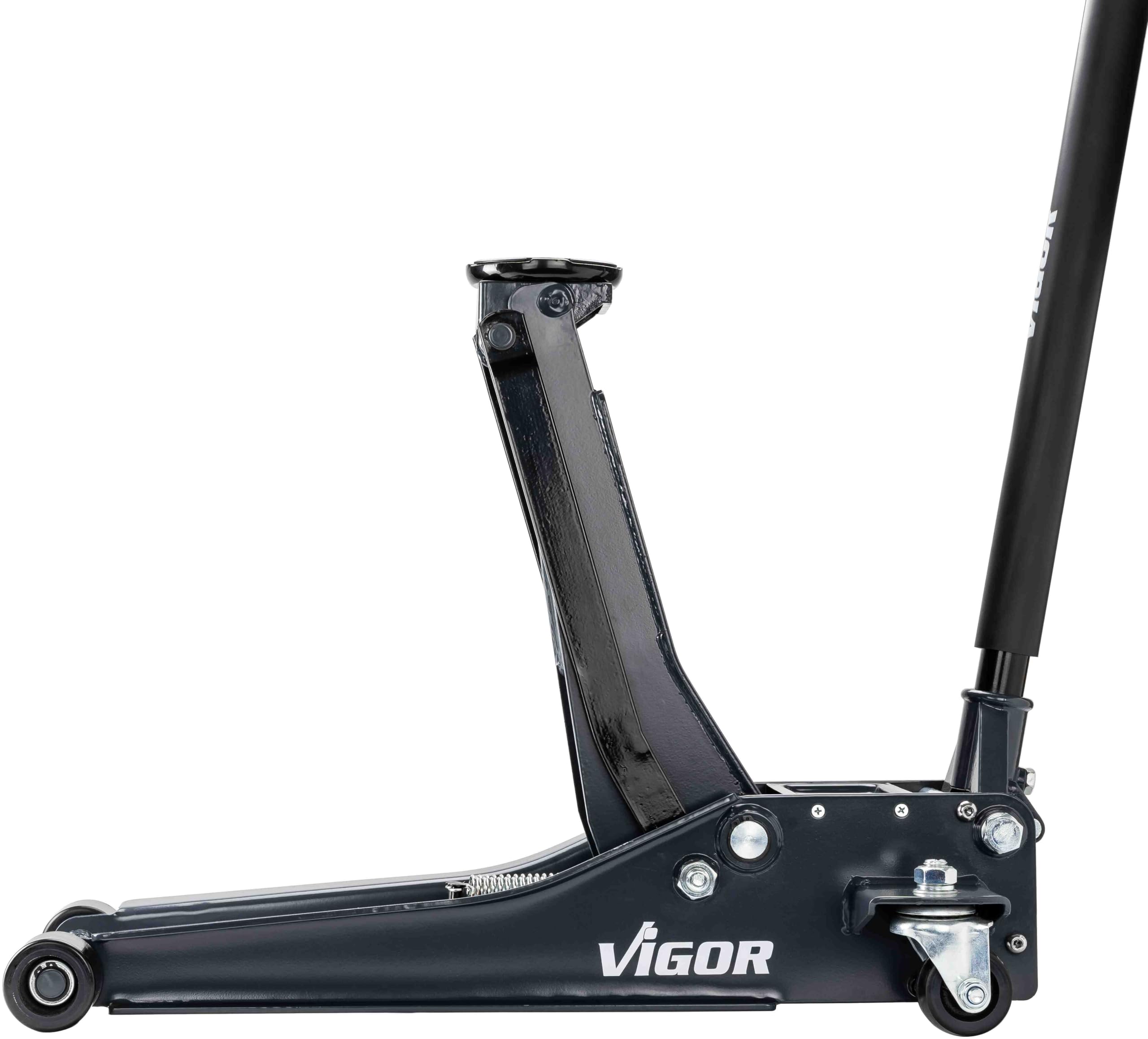 VIGOR Hydraulik Rangier-Wagenheber, 2 Tonnen, ultraflach, V6028-2.0-D | 31400 g, Ultraflaches Design – für sportliche und tiefergelegte Fahrzeuge, Hohe Hubleistung bei minimaler Unterfahrhöhe