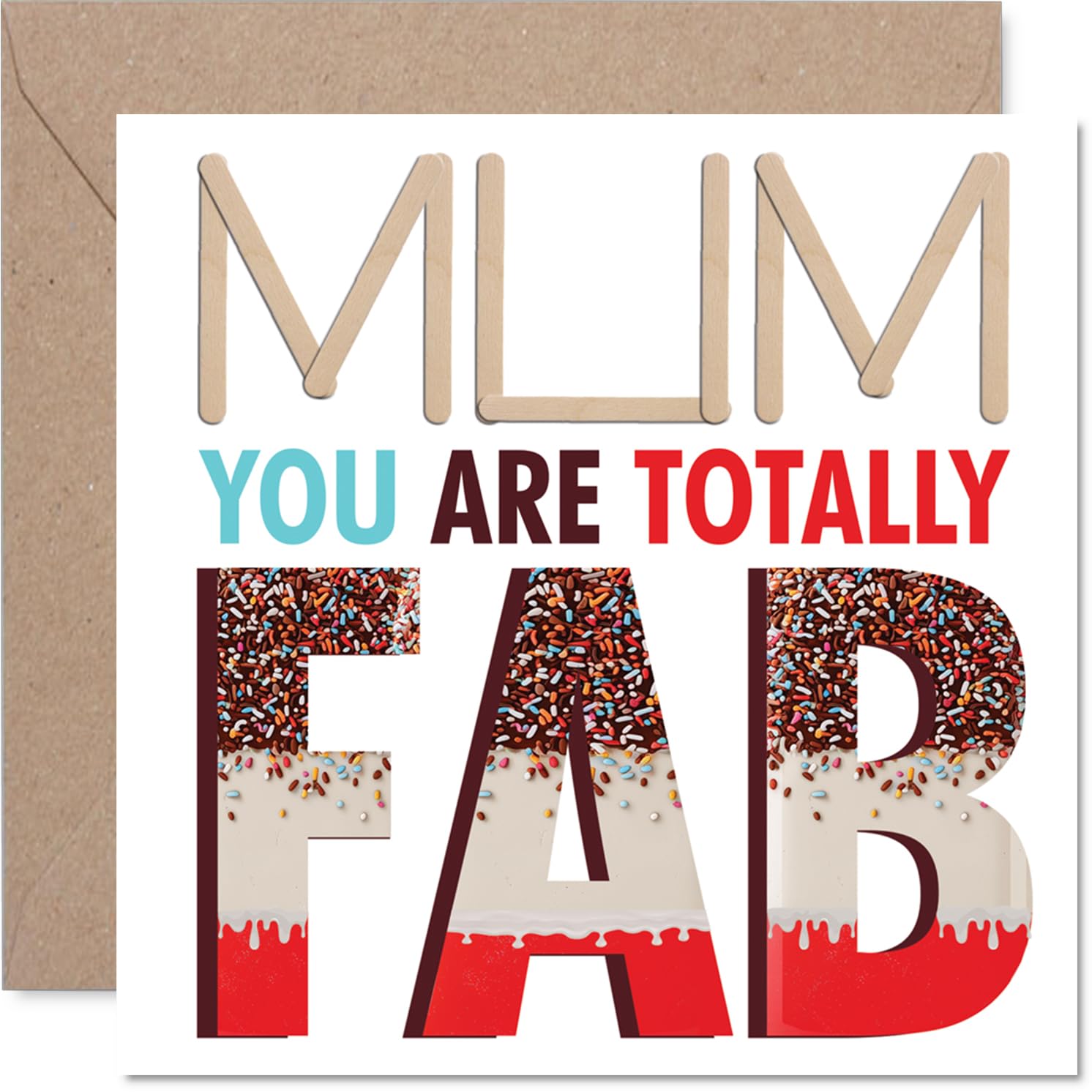 Mum Birthday Card - Totally Fab - Happy Birthday Card for Mum from Son Daughter, 145mm Totally Fab Mother's Day Greeting Cards