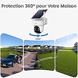 aosu 2K Wireless Solar Outdoor Camera, Kit of 4 Cameras with aosuBase, No Subscription, 360° Panoramic Auto-Tracking, Local 32GB, Alerts, Colour Night Vision, Wi-Fi 2.4/5GHz - 4