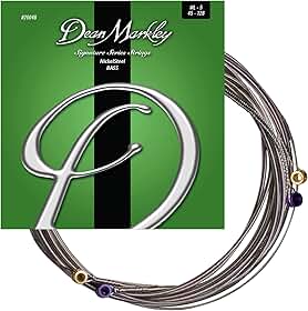 Dean Markley Cordas para baixo DM-2604B-ML 45-128 de aço de níquel leve médio (pacote com 5)