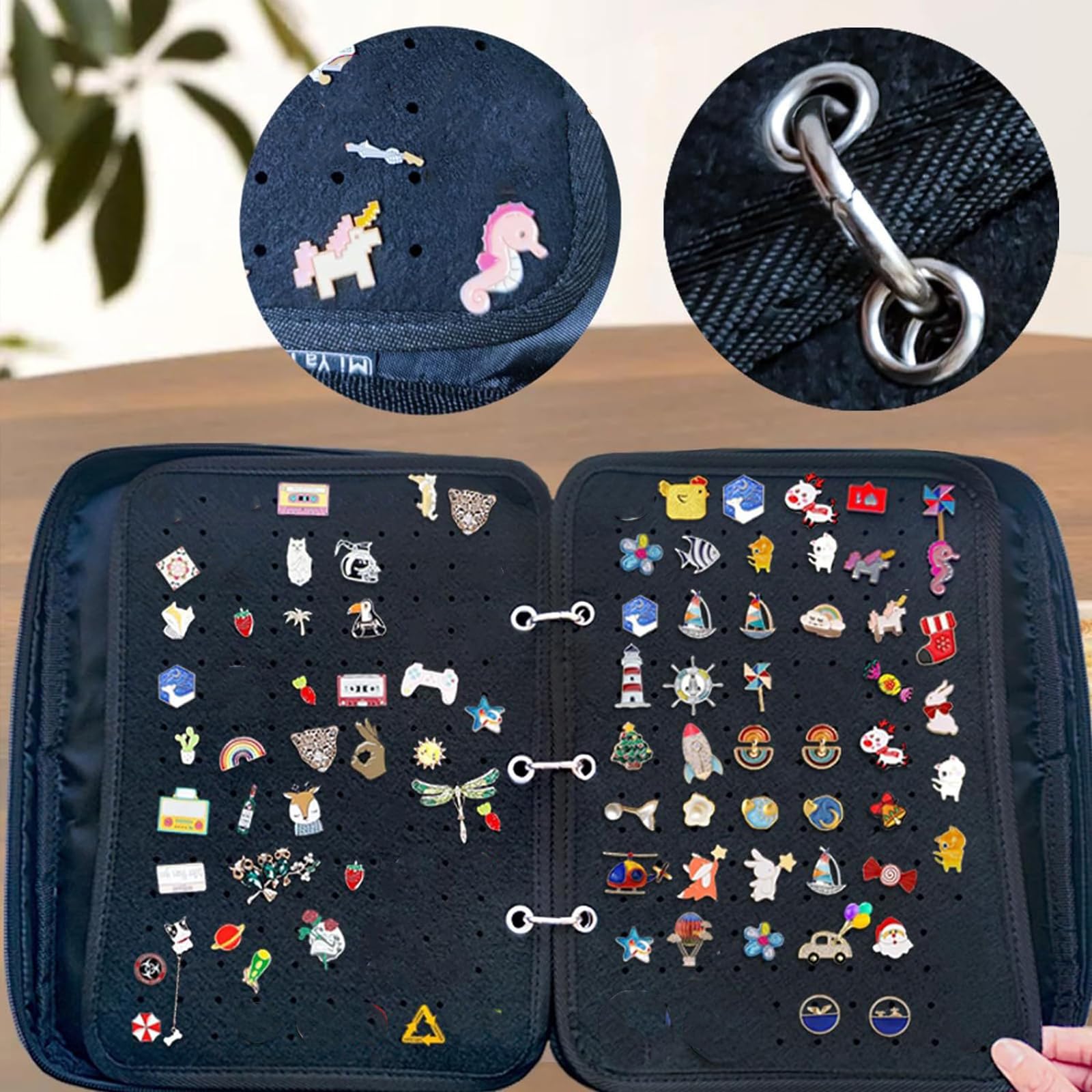 Raccoglitore versatile con 6 pagine personalizzabili, accessorio per la casa per appassionati di pin e collezionisti