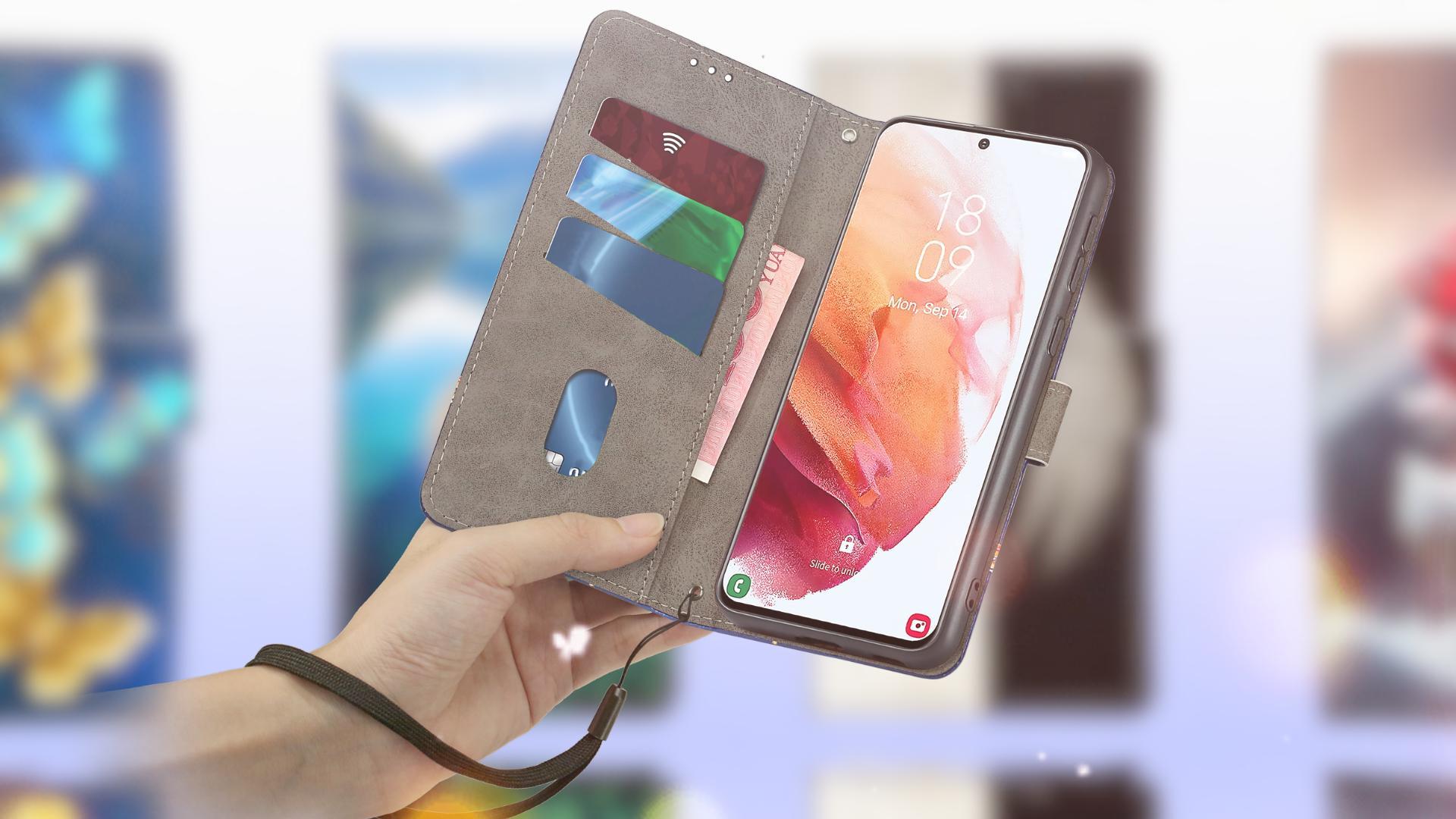Mo-Somnus Cover per Huawei Honor 8X, Custodia in PU Pelle Magnetica Libro Flip Caso Antiurto Portafoglio [Supporto Stand] con Porta Carte e Cinturino da Polso Wallet Protettiva Case (Dito Cuore