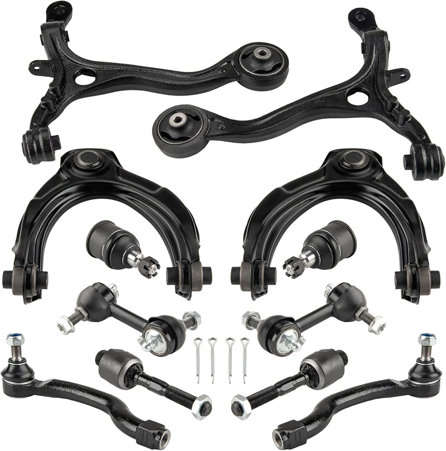 Front Control Arms, MARSFLUX Front Upper Lower LH RH Control Arm W/Ball Joint Compatible With 2008-2012 Accord Replace K620614, K620615, K90456, K90457, ES800459