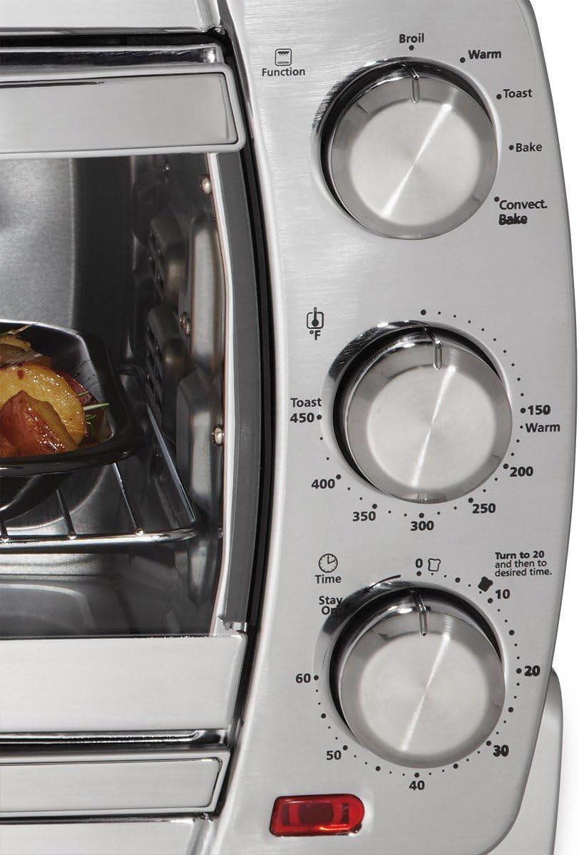 Oster Large Convection Toaster Oven, Brushed Chrome (TSSTTVSK01)