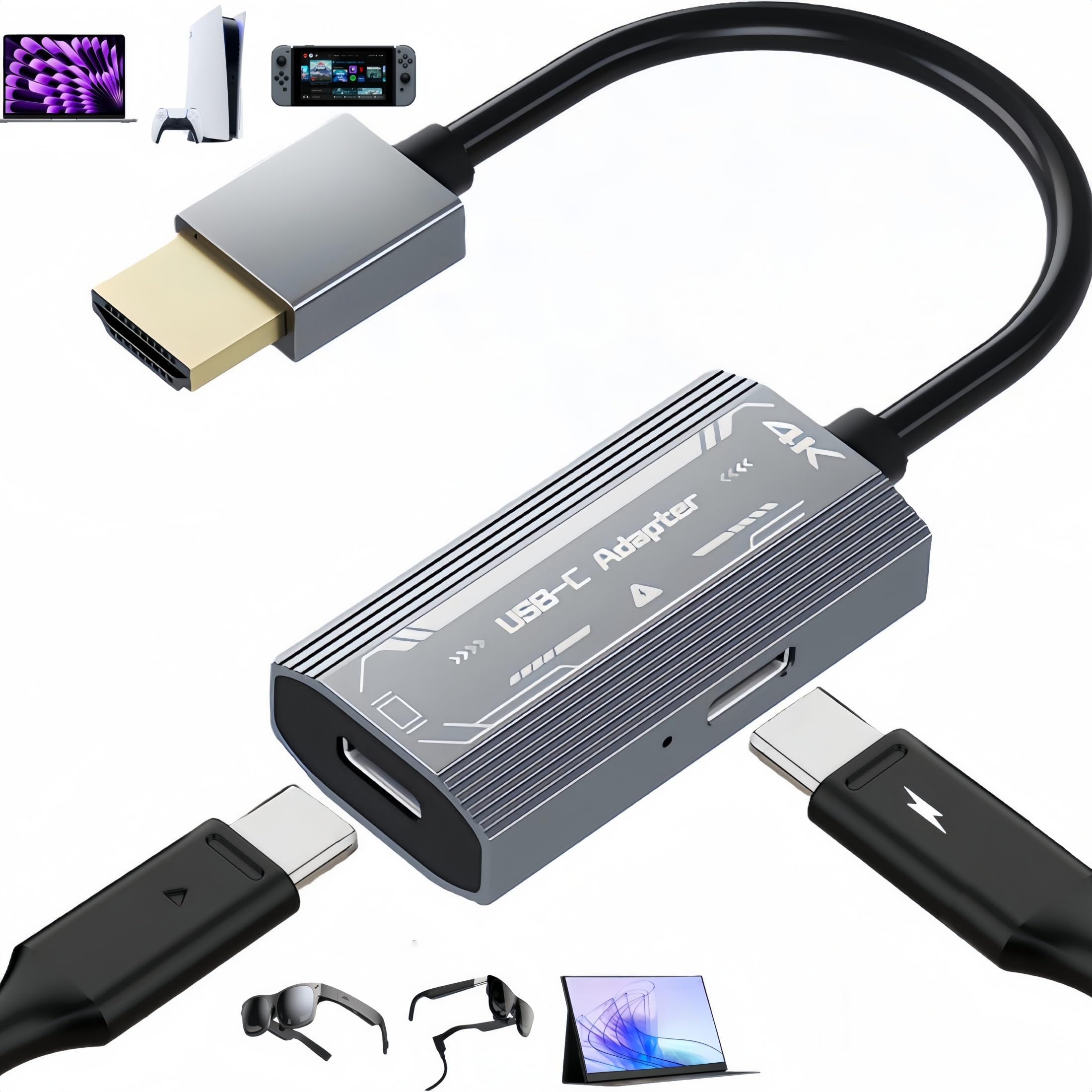 Nreal Air + Nreal Adapter + hdmi変換アダプター Amazon.co.jp: Nreal