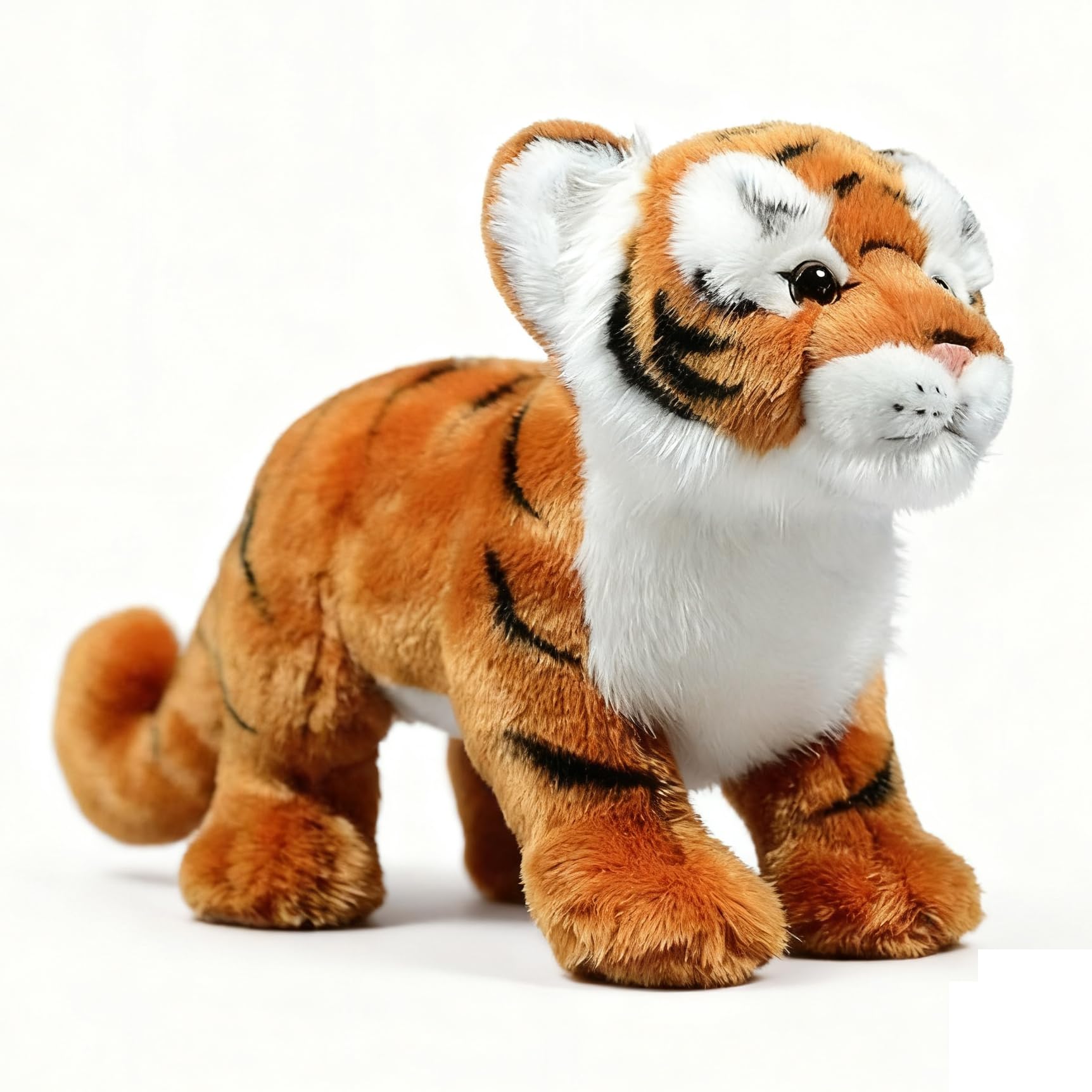 RLOMUTE Tiger-Zoo Gift Plush Toy Realistic Stuffed Animal Super Soft Cute Tiger for Birthday Party Favors Companions Bedroom Car Home Decor Collectible Gift for kids Boys Girls 14 Inch brown — image 1