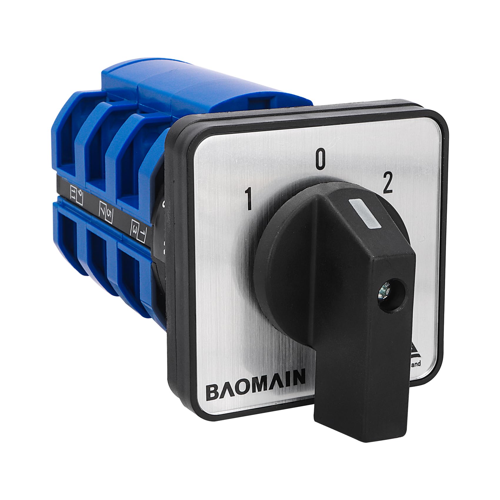 BAOMAIN Interruttore Rotante Universale, ON-OFF-ON, 690V 63A 3 Posizioni 3 Fasi, Approvazioni CE, LW28-63/D303.3