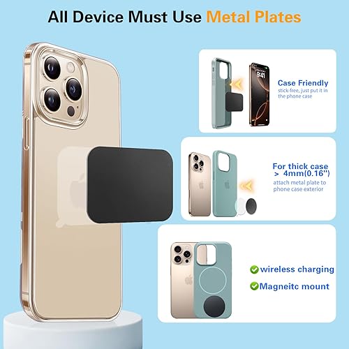 Miniatura 6 de Soporte magnético para teléfono celular, soporte universal para salpicadero de vehículo, soporte mágico para teléfono celular con gancho de clip,