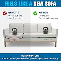 Vista 2 de Meliusly Heavy Duty Couch Cushion Support for Sagging Cushions (21x72) Reinforced Wood Sofa Cushion Support Board for Sagging Seat, Deep Couch