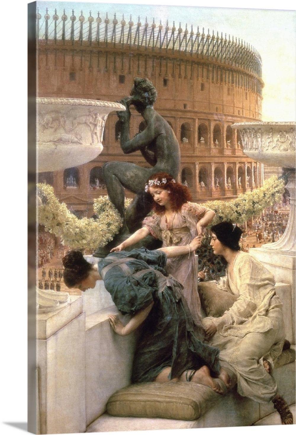 SYSMYXGS Easy Paint by Numbers Kits for Adults Kids Beginner DIY Acrylic Painting with Paints Brushes on Oil Canvas,Decoration Gift — The Colosseum, Lawrence Alma Tadema, 50x40cm,Unframed, Colorful