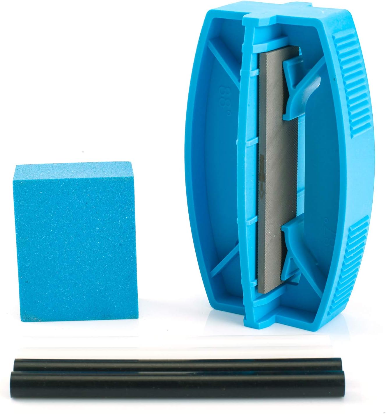 Complete Ski Snowboard Side Edge Sharpener Care Tuner Kit with Gummy Stone ,PTEX Base Repair Candle