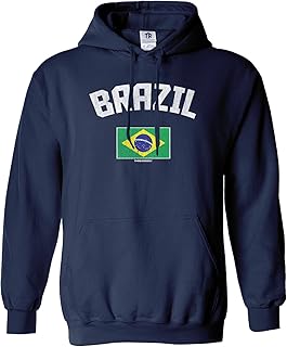 Men's Brazil Brazilian Flag Hoodie Sweatshirt