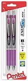 Pentel Energel RTX Retractable Liquid Gel Pen, Bold Line, Metal Tip, Violet Ink Pack of 2 (BL80BP2V) – view 1