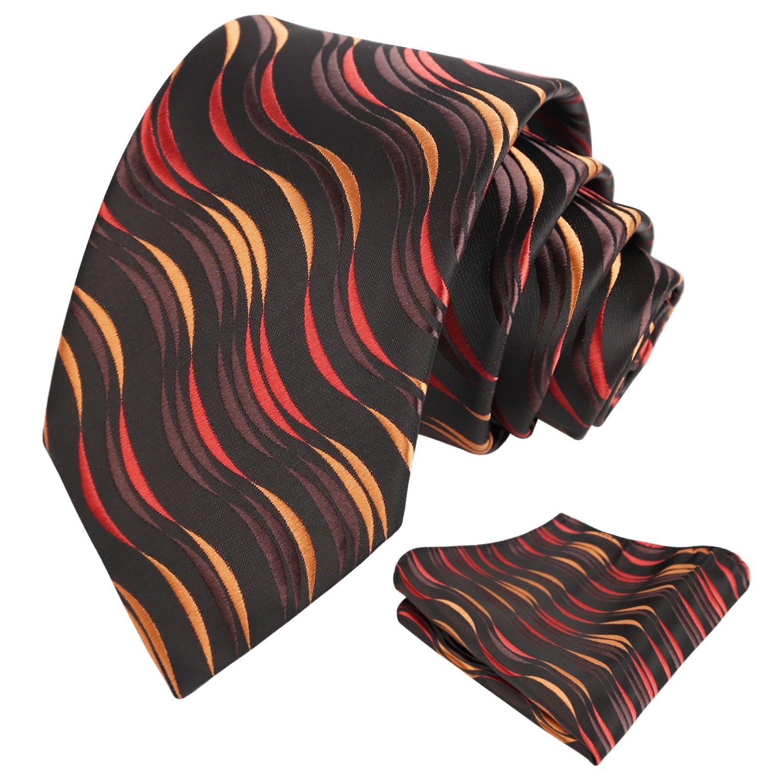 Alizeal Mens 3.15'' Gradient Novelty Tie Set with Pocket Square