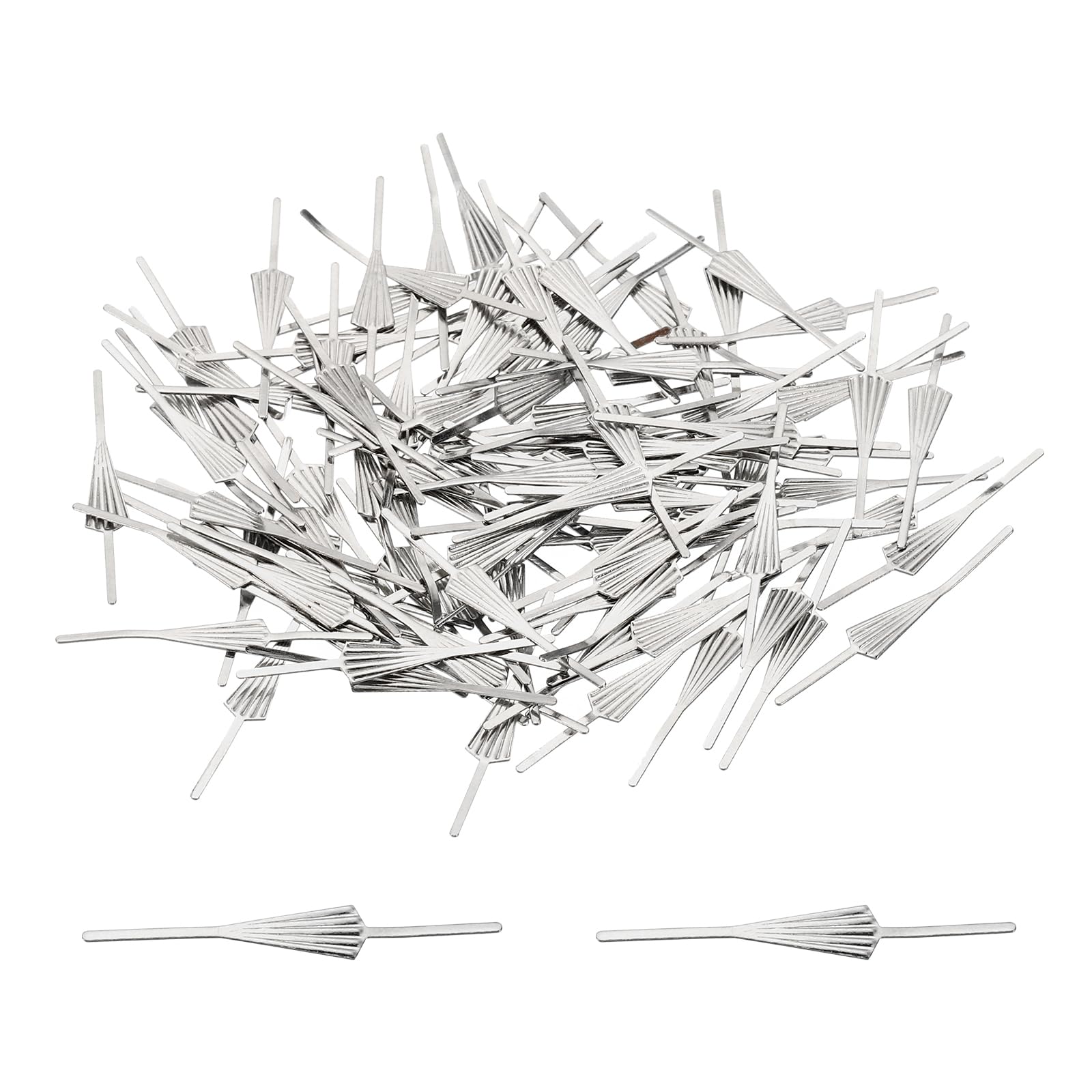 PATIKIL 34mm/1.34" Chandelier Bowtie Clips, 100Pcs Copper Chandelier Connectors Clips for Fastening Crystals Parts, Chandelier Replacements, Chrome