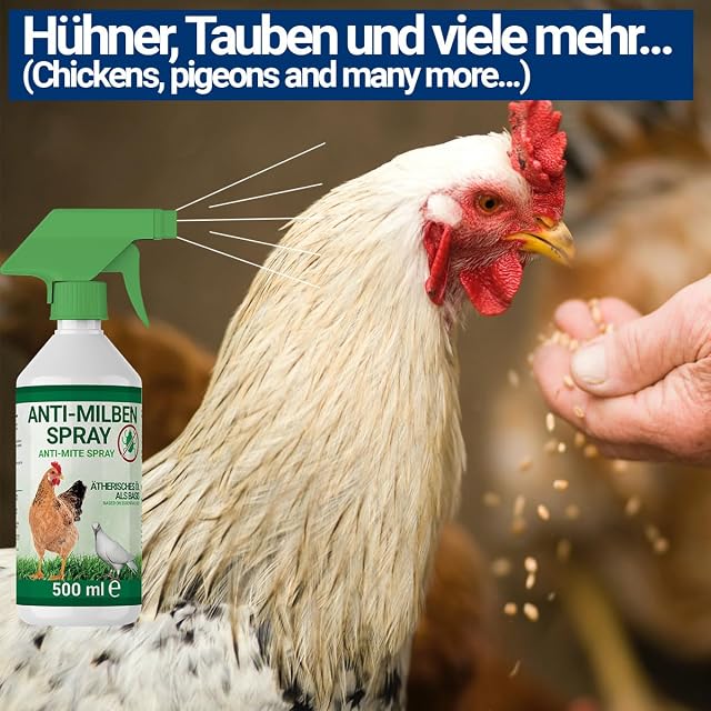 Foto 6 de 8 de 500ml Spray antiácaros para pollos, aves de corral y pájaros