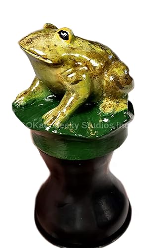 Miniatura 2 de OKaucheeky, Decorative, Heavy-Duty, Steel, Rolling Hose Guide Hand Painted in USA, Frog