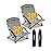 KingCamp Low Beach Chairs 2 Pack, Folding Portable Chair for Adults Lightweight Extra Wide Ergonomic Seat 300lbs Heavy Duty Oversized Backpack Gear with Carry Bag for Outdoor Lawn Camping Picnic
