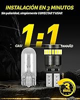 Vista 7 de Bombillas LED superbrillantes tamaño 194 Auxito; 168, 2825, W5W, T10, cuña 24, conjunto de chips 3014 SMD, bombillas LED de repuesto sin errores