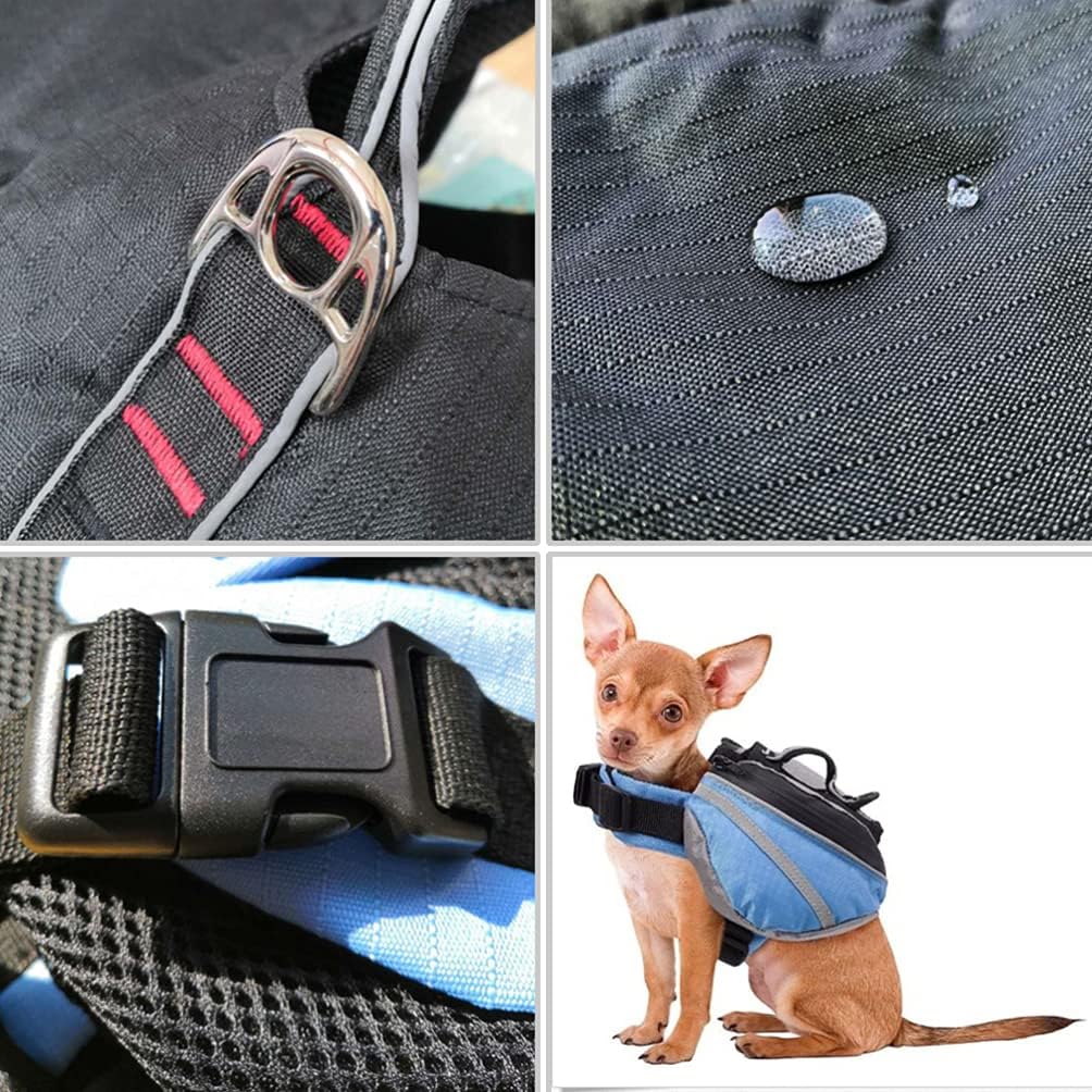 POPETPOP Pet Dog Backpack Portable Outdoor Hound Pack for Travel and Hiking Breathable and Design Fluorescent Safety Band s